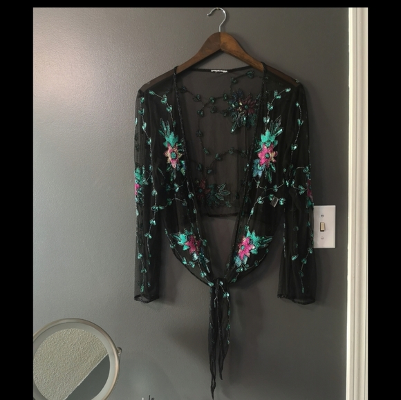 Tops - Sheer and sequin top